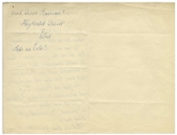 Elsa Einstein Autograph Letter Signed, Circa 1934 -- ''...The mast of Albert's boat broke. He is without a sailboat and therefore feels abandoned and lonely. He sculls like mad...''